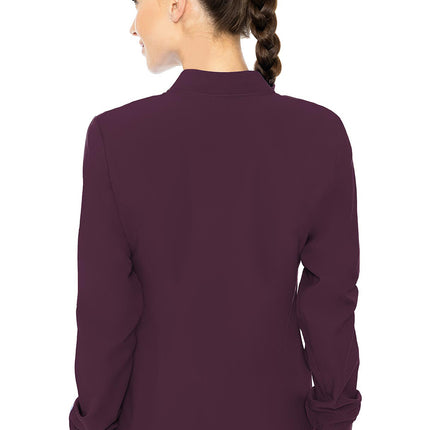 Med Couture Insight Zip Front Warm-Up With Shoulder Yokes MC2660 - Wine