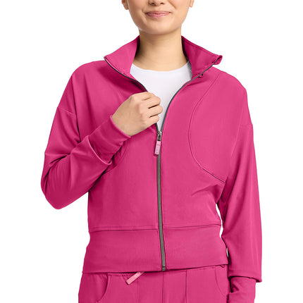 Med Couture Amp Women's Cropped Warm Up Jacket MC303 - Pink Power