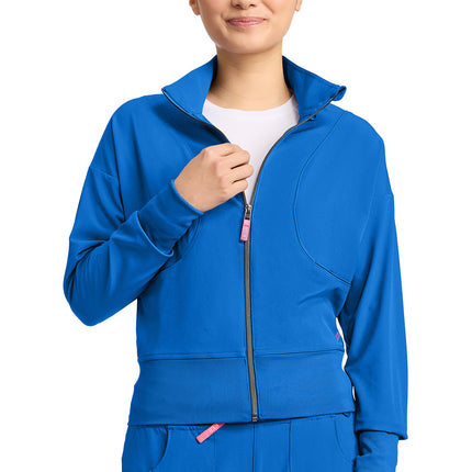 Med Couture Amp Women's Cropped Warm Up Jacket MC303 - Royal