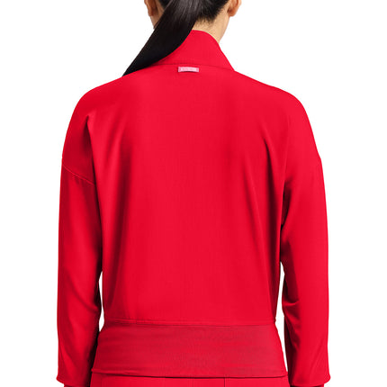 Med Couture Amp Women's Cropped Warm Up Jacket MC303 - Solar Flare