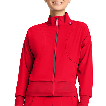 Med Couture Amp Women's Cropped Warm Up Jacket MC303 - Solar Flare
