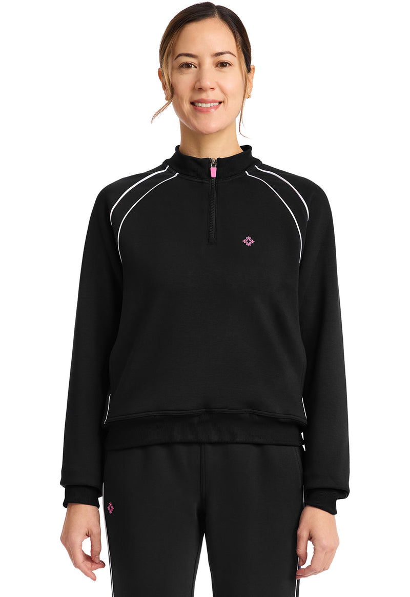 Med Couture Amp Scuba Half Zip Jacket MC328 - Black