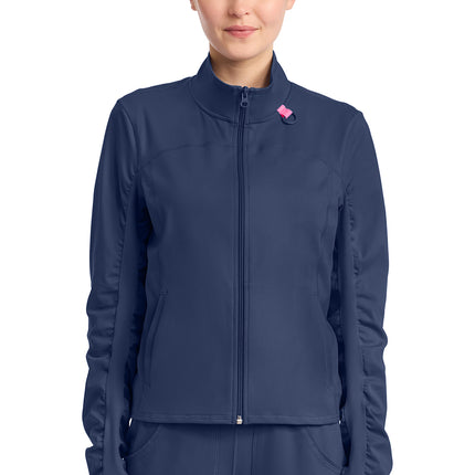 Med Couture Amp Knit Warm Up Jacket MC350 - Navy
