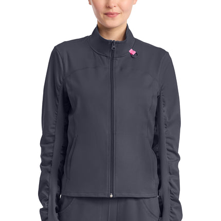 Med Couture Amp Knit Warm Up Jacket MC350 - Pewter