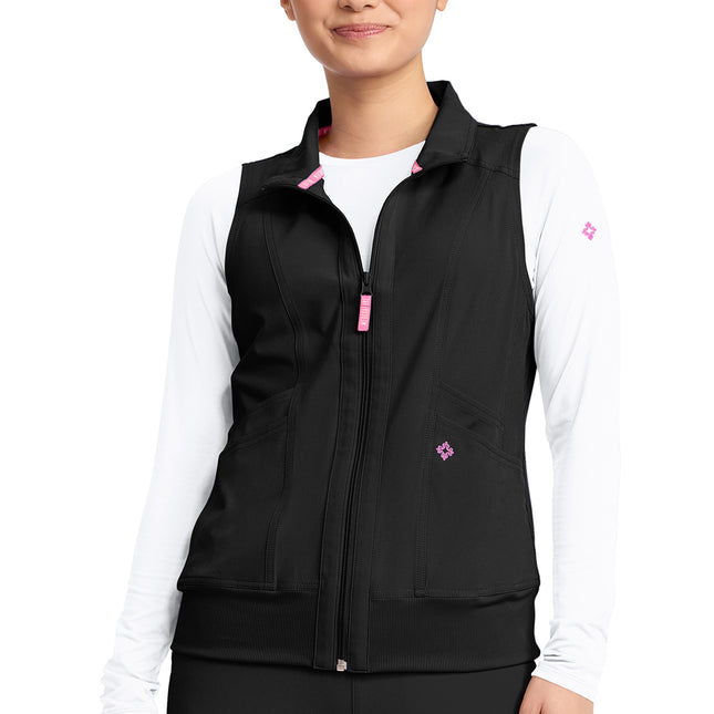 Med Couture Amp Women's 4-Pocket Zip Front Vest MC500 - Black