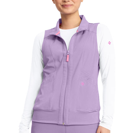 Med Couture Amp Women's 4-Pocket Zip Front Vest MC500 - Digital Lavender