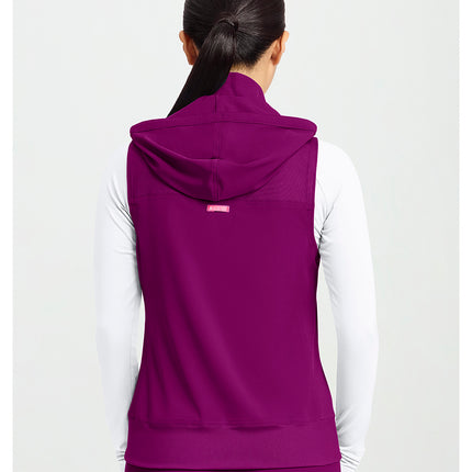 Med Couture Amp Women's 4-Pocket Zip Front Vest MC500 - Plum Royale
