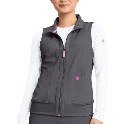 Med Couture Amp Women's 4-Pocket Zip Front Vest MC500 - Pewter