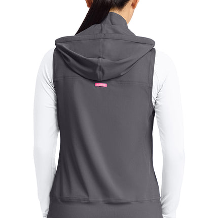 Med Couture Amp Women's 4-Pocket Zip Front Vest MC500 - Pewter
