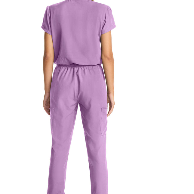 Med Couture Insight Women's Zip Front Jumpsuit MC510 - Lilac