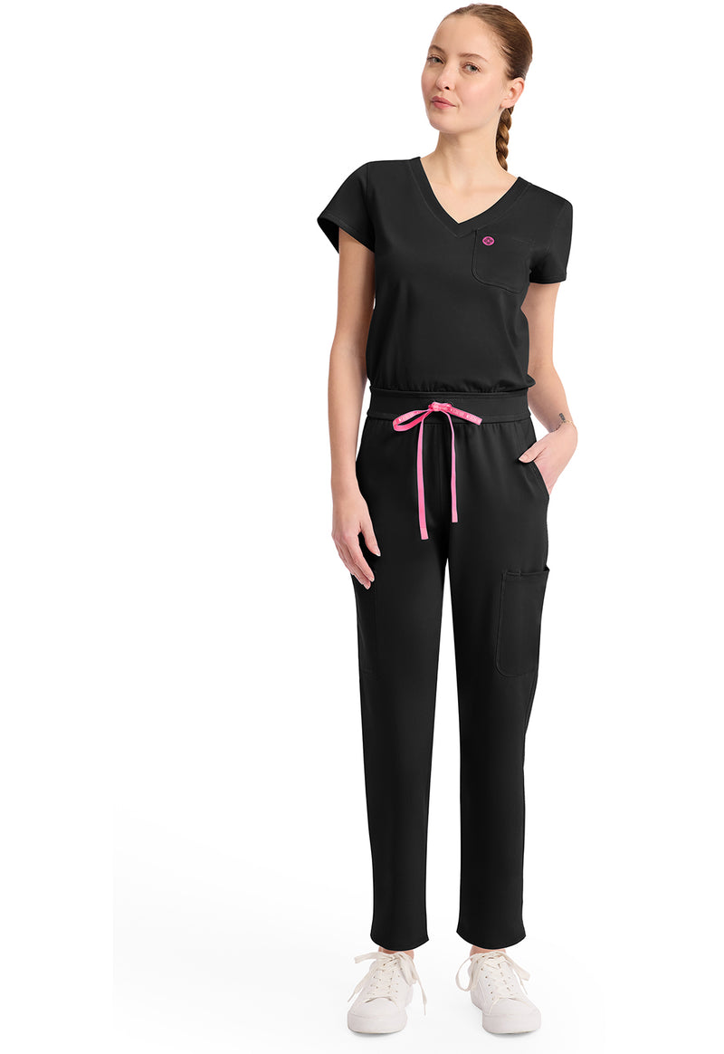Med Couture Amp Knit V-Neck Jumpsuit MC550 - Black