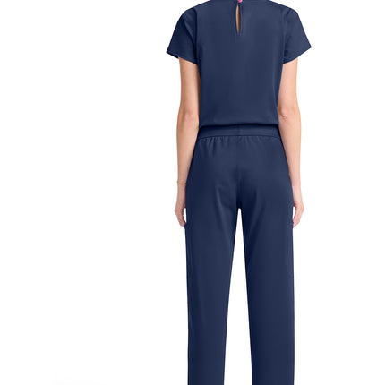 Med Couture Amp Knit V-Neck Jumpsuit MC550 - Navy
