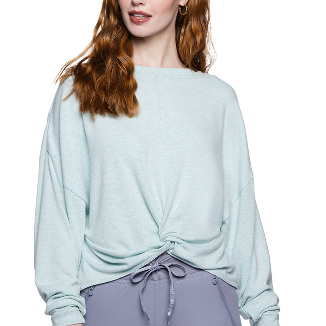 Med Couture Insight Long Sleeve Knit Reversible Pullover MC601 - Arctic Aqua