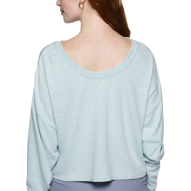 Med Couture Insight Long Sleeve Knit Reversible Pullover MC601 - Arctic Aqua
