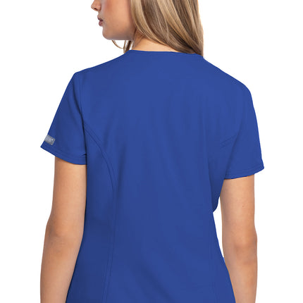 Med Couture Insight Zip Front Henley Top MC609 - Royal