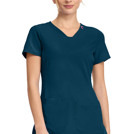 Med Couture Amp V-Neck Top MC702 - Caribbean