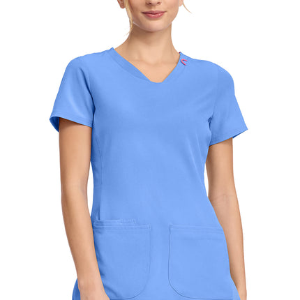 Med Couture Amp V-Neck Top MC702 - Ciel