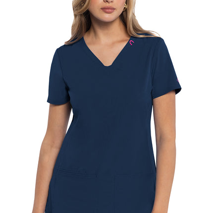 Med Couture Amp V-Neck Top MC702 - Navy