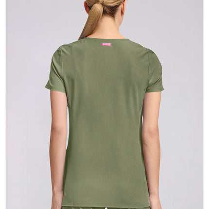 Med Couture Amp V-Neck Top MC702 - Olive