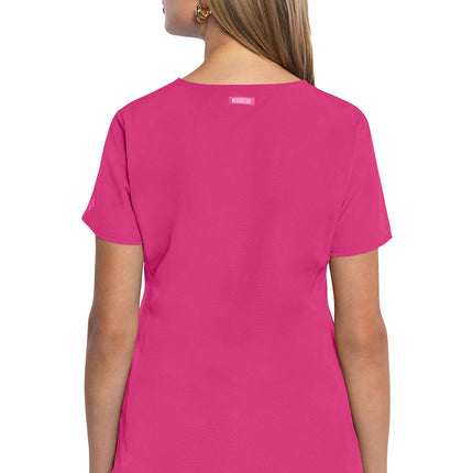 Med Couture Amp V-Neck Top MC702 - Pink Power
