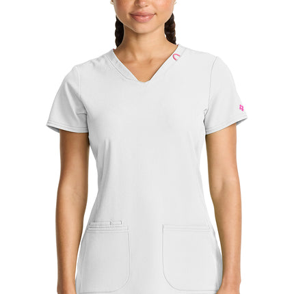Med Couture Amp V-Neck Top MC702 - White