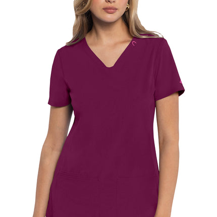 Med Couture Amp V-Neck Top MC702 - Wine