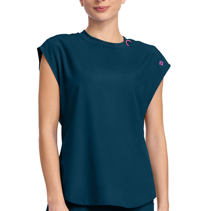 Med Couture Amp Round Neck Tuckable Top MC703 - Caribbean
