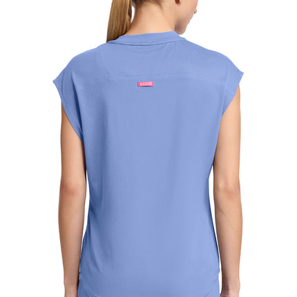 Med Couture Amp Round Neck Tuckable Top MC703 - Ciel