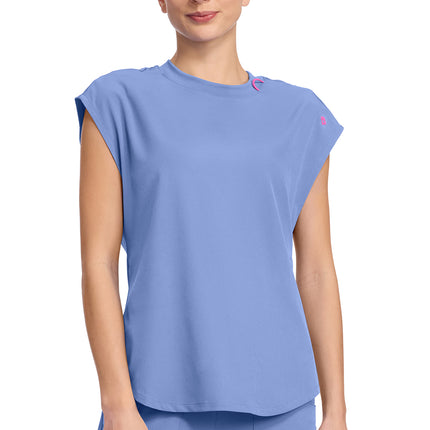Med Couture Amp Round Neck Tuckable Top MC703 - Ciel