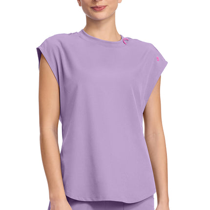 Med Couture Amp Round Neck Tuckable Top MC703 - Digital Lavender