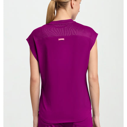 Med Couture Amp Round Neck Tuckable Top MC703 - Plum Royale
