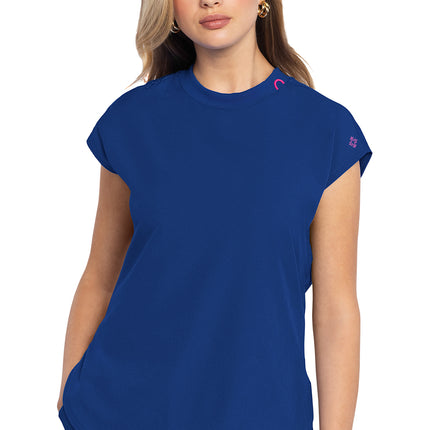 Med Couture Amp Round Neck Tuckable Top MC703 - Royal