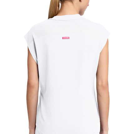 Med Couture Amp Round Neck Tuckable Top MC703 - White
