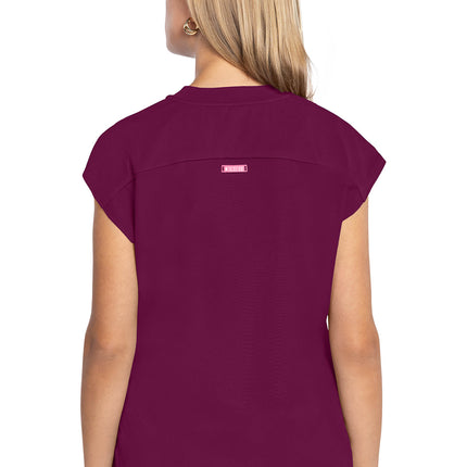 Med Couture Amp Round Neck Tuckable Top MC703 - Wine