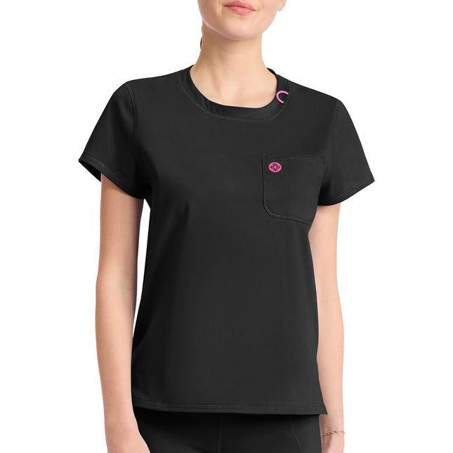 Med Couture Amp Knit Crew Neck Tee MC751 - Black