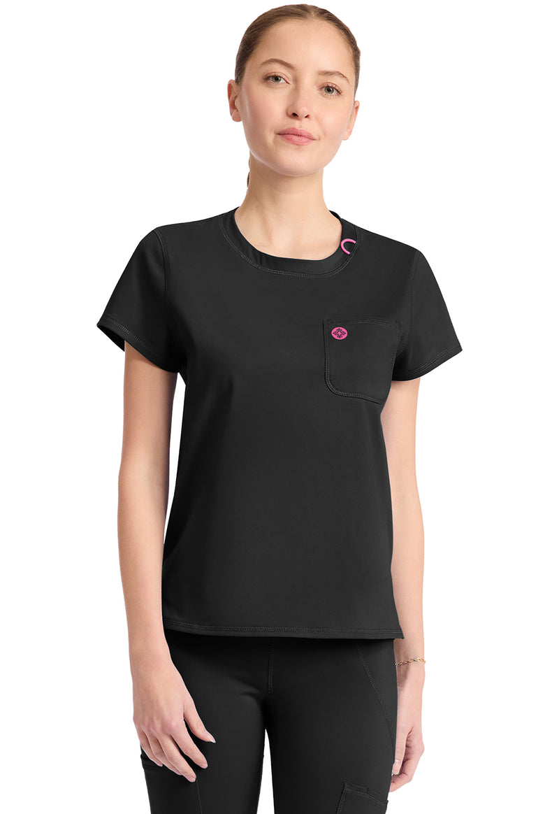 Med Couture Amp Knit Crew Neck Tee MC751 - Black