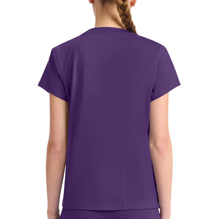 Med Couture Amp Knit Crew Neck Tee MC751 - Galactic Purple