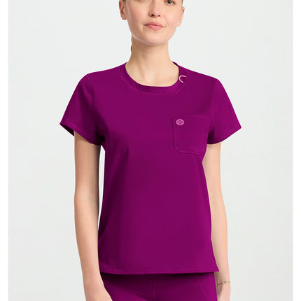 Med Couture Amp Knit Crew Neck Tee MC751 - Plum Royale