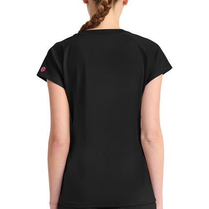 Med Couture Amp Knit Raglan V-Neck Top MC752 - Black