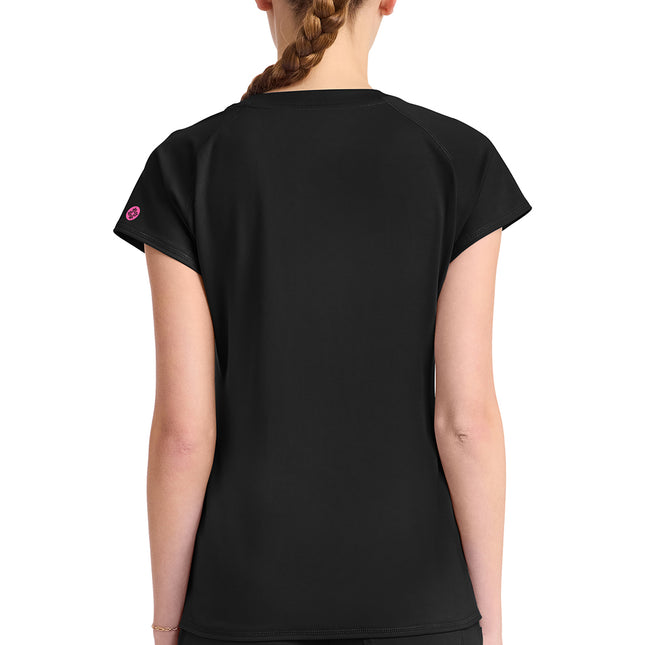 Med Couture Amp Knit Raglan V-Neck Top MC752 - Black