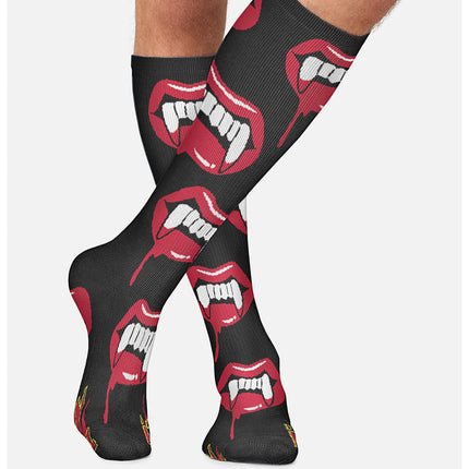 Cherokee Legwear Men's 10-15mmHg Compression Socks MPRINTSUPPORT - Bite Me