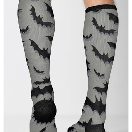 Cherokee Legwear Men's 10-15mmHg Compression Socks MPRINTSUPPORT - Bat Crazy
