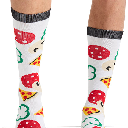 Cherokee Legwear Men's 10-15mmHg Compression Socks MPRINTSUPPORT - Pizza Me