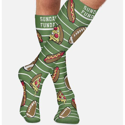 Cherokee Legwear Men's 10-15mmHg Compression Socks MPRINTSUPPORT - Sunday Funday