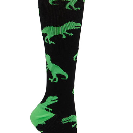 Cherokee Legwear Men's 10-15mmHg Compression Socks MPRINTSUPPORT - T-Rex
