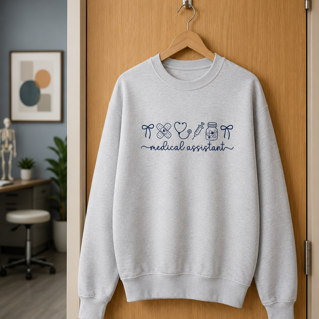 Medical Assistant Embroidered Icons Sweatshirt