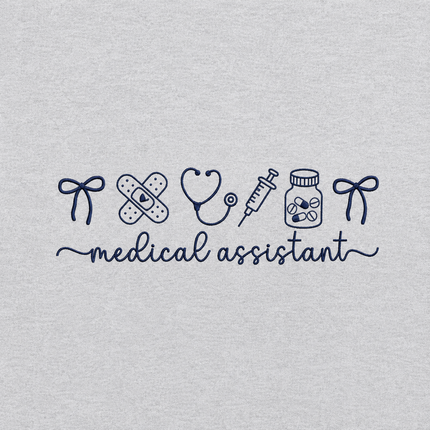 Medical Assistant Embroidered Icons Sweatshirt
