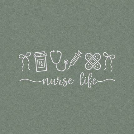 Nurse Life Embroidered Icons Sweatshirt