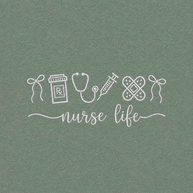 Nurse Life Embroidered Icons Sweatshirt