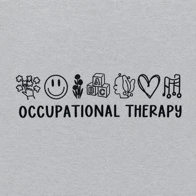 Occupational Therapy Embroidered Icons Sweatshirt